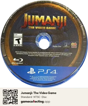 Jumanji: The Video Game PlayStation 4, NTSC disc