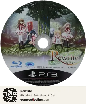 Rewrite PlayStation 3, Asia disc