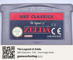 The Legend of Zelda Game Boy Advance, PAL cartridge label