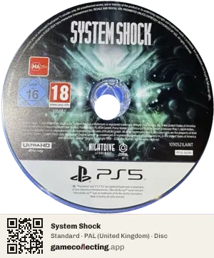System Shock PlayStation 5, PAL disc