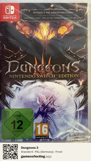 Dungeons 3 Nintendo Switch, Germany box front