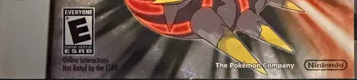 Pokémon Platinum Version, the ESRB box on its front