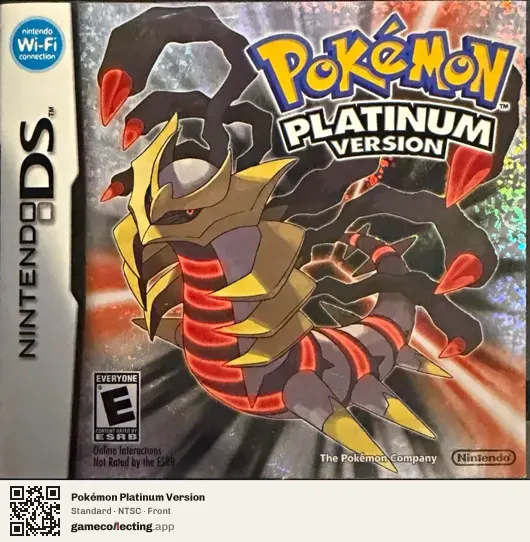 Pokémon Platinum Version Nintendo DS, NTSC box front