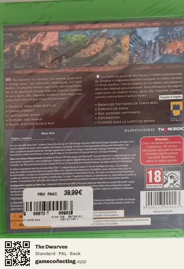 The Dwarves Xbox One, PAL box back