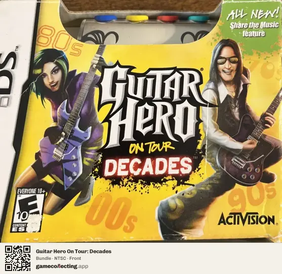 Guitar Hero On Tour: Decades Nintendo DS, NTSC box front
