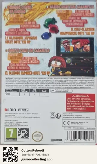 Cotton Reboot! Nintendo Switch, PAL box back