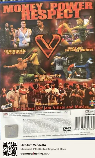 Def Jam Vendetta PlayStation 2, United Kingdom box back
