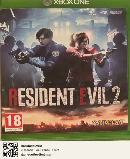 Resident Evil 2 Xbox One, France box front