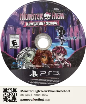 Monster High: New Ghoul in School PlayStation 3, NTSC disc