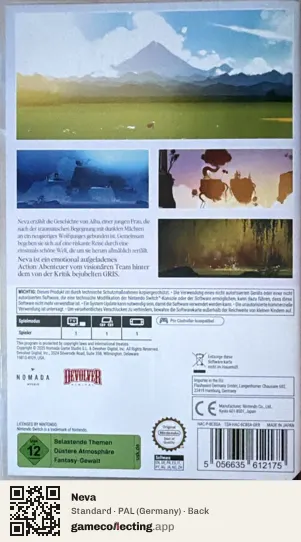 Neva Nintendo Switch, Germany box back