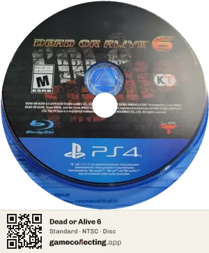 Dead or Alive 6 PlayStation 4, NTSC disc