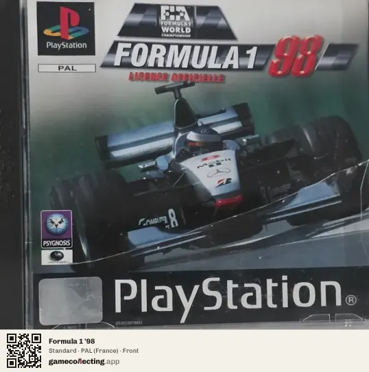 Formula 1 '98 PlayStation, France box front