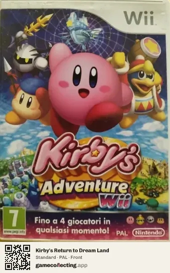 Kirby's Return to Dream Land Nintendo Wii, PAL box front
