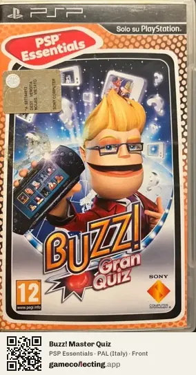 Buzz! Master Quiz PlayStation Portable, Italy box front