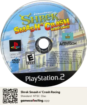 Shrek Smash n' Crash Racing PlayStation 2, NTSC disc