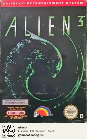 Alien 3 Nintendo Entertainment System, Germany box front
