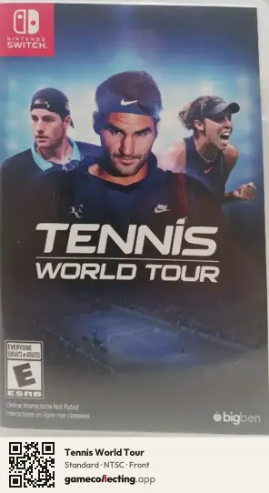 Tennis World Tour Nintendo Switch, NTSC box front