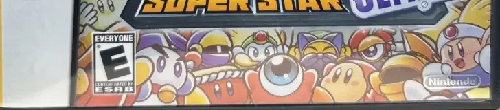 Kirby Super Star Ultra, the ESRB box on its front