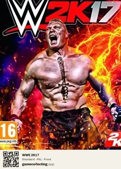 WWE 2K17 Xbox 360, PAL box front