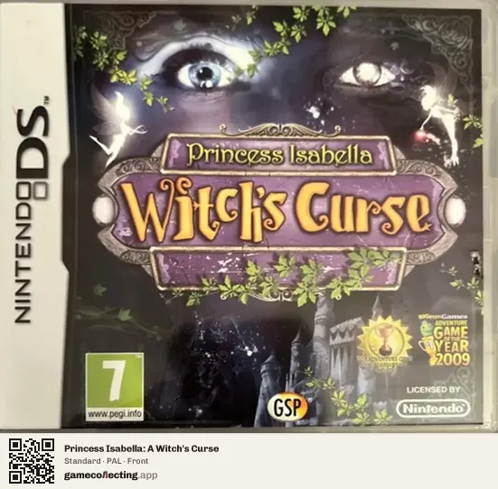 Princess Isabella: A Witch's Curse Nintendo DS, PAL box front