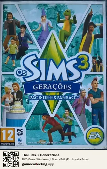 The Sims 3: Generations Computer, Portugal box front