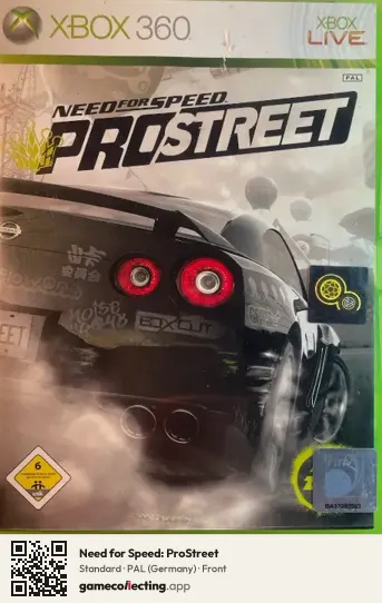 Need for Speed: ProStreet Xbox 360, Germany box front