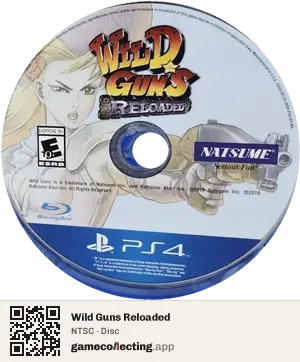 Wild Guns Reloaded PlayStation 4, NTSC disc