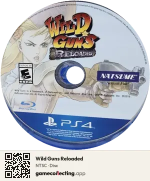 Wild Guns Reloaded PlayStation 4, NTSC disc