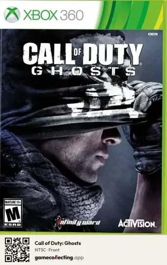Call of Duty: Ghosts Xbox 360, NTSC box front