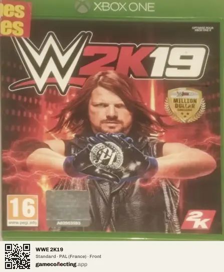WWE 2K19 Xbox One, France box front
