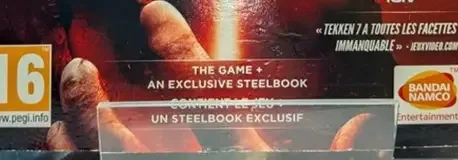 Tekken 7, the PEGI square on its front