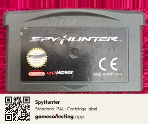 SpyHunter Game Boy Advance, PAL cartridge label