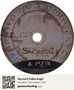 Sacred 2: Fallen Angel PlayStation 3, Asia disc