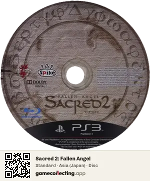 Sacred 2: Fallen Angel PlayStation 3, Asia disc