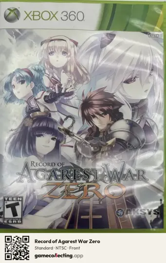 Record of Agarest War Zero Xbox 360, NTSC box front