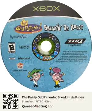 The Fairly OddParents: Breakin' da Rules Xbox, NTSC disc