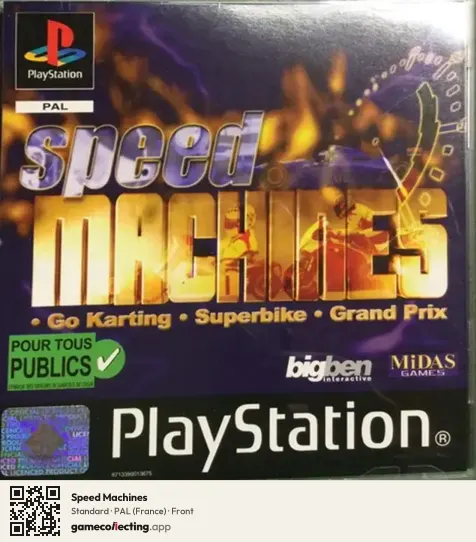 Speed Machines PlayStation, France box front