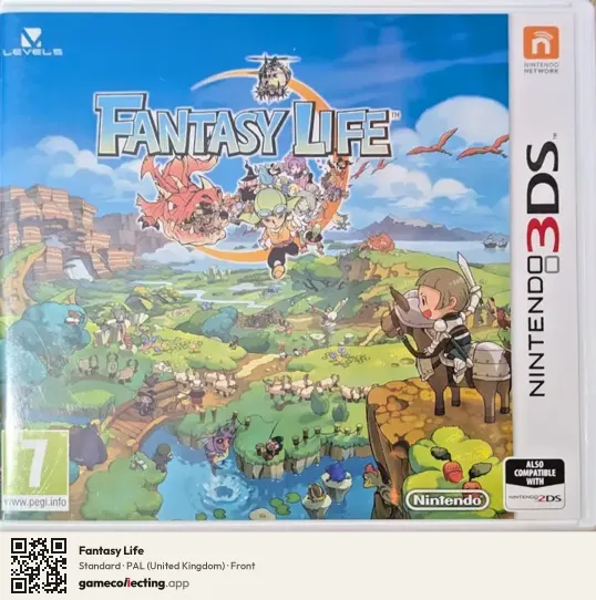 Fantasy Life Nintendo 3DS, United Kingdom box front