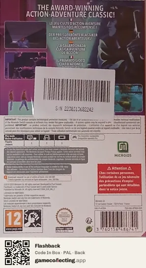 Flashback Nintendo Switch, PAL box back
