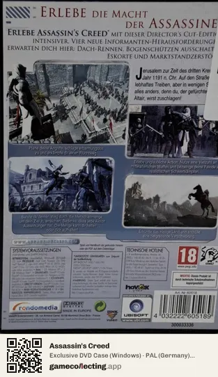 Assassin's Creed Computer, Germany box back