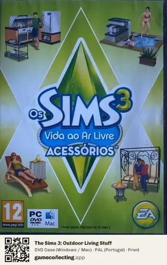 The Sims 3: Outdoor Living Stuff Computer, Portugal box front