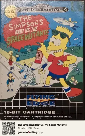 The Simpsons: Bart vs. the Space Mutants Sega Mega Drive / Genesis, PAL box front