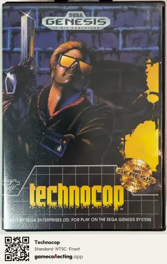 Technocop Sega Mega Drive / Genesis, NTSC box front