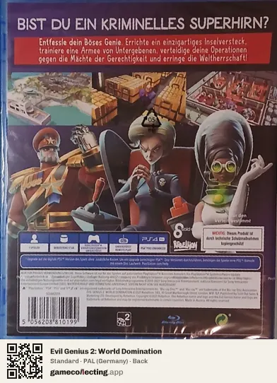Evil Genius 2: World Domination PlayStation 4, Germany box back