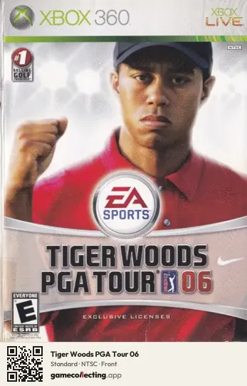 Tiger Woods PGA Tour 06 Xbox 360, NTSC box front
