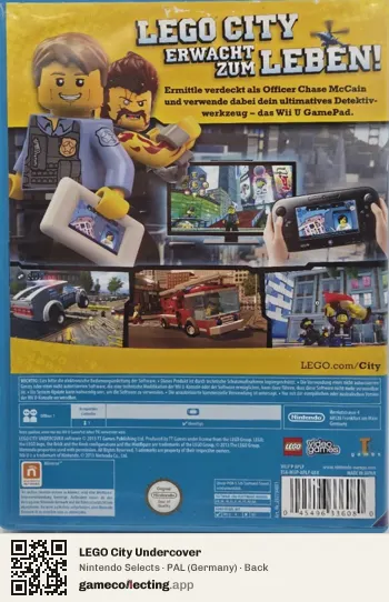LEGO City Undercover Nintendo Wii U, Germany box back