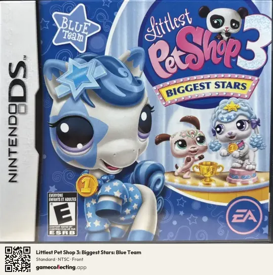 Littlest Pet Shop 3: Biggest Stars: Blue Team Nintendo DS, NTSC box front
