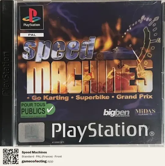 Speed Machines PlayStation, France box front