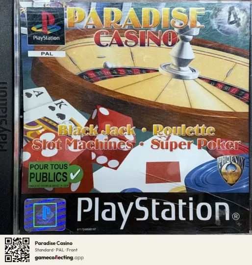 Paradise Casino PlayStation, PAL box front