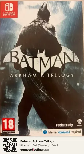 Batman: Arkham Trilogy Nintendo Switch, Germany box front